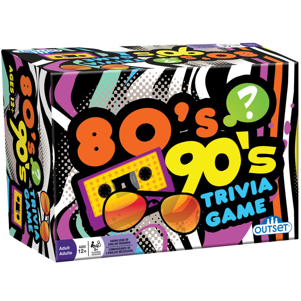 80's & 90's Trivia Game - Nostalgic Multi-Category Question Card Game