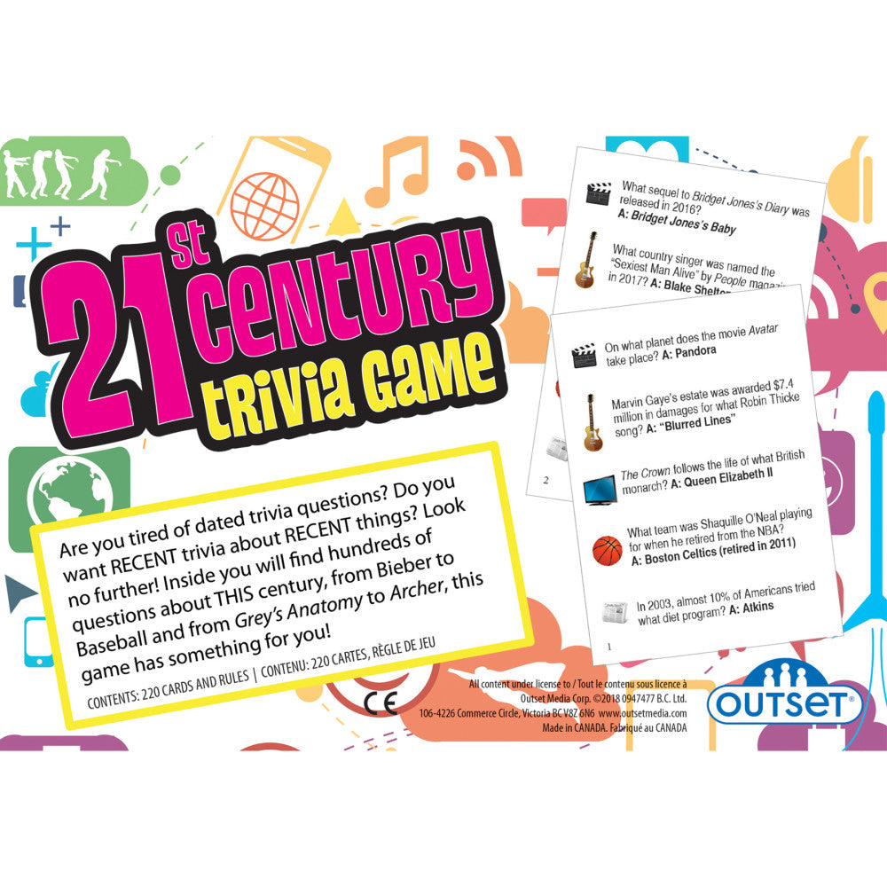 Outset Media 21st Century Trivia Board Game - Challenge Edition