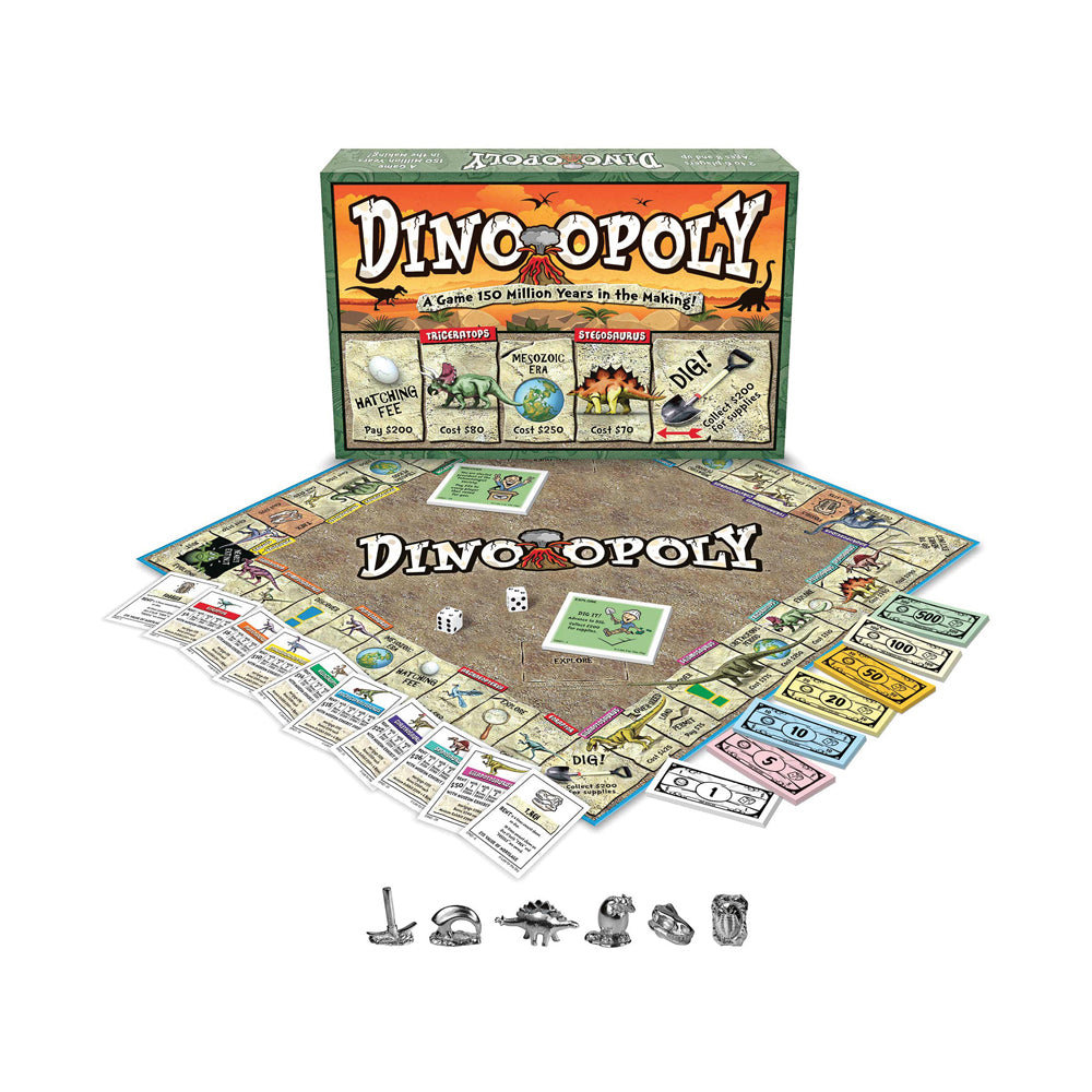 Dino-Opoly Prehistoric Dinosaur Trading Board Game