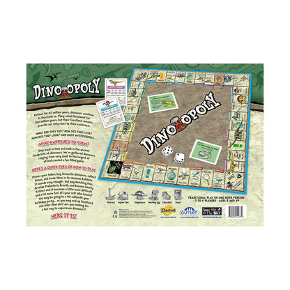 Dino-Opoly Prehistoric Dinosaur Trading Board Game