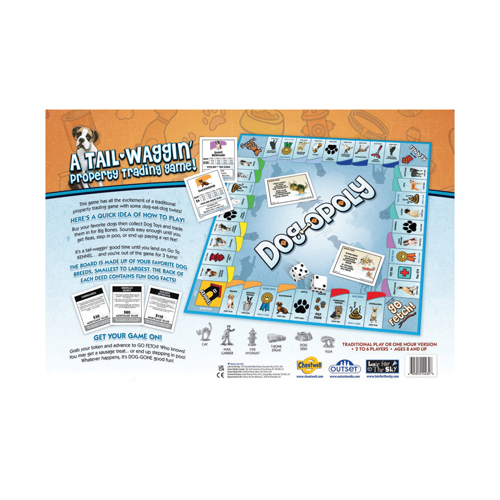 Dog-Opoly Monopoly-Style Board Game with Dog-Themed Play