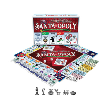 Santa-Opoly Holiday Themed Monopoly Style Board Game