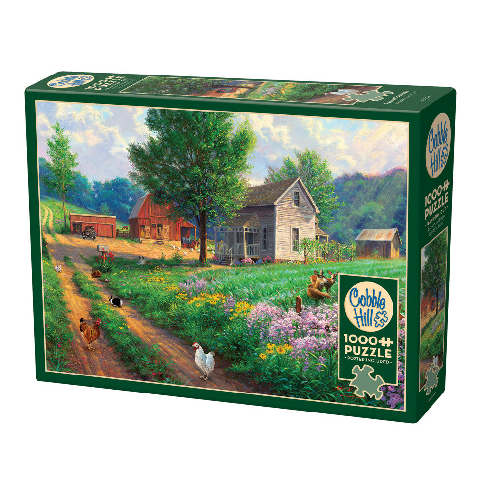 Cobble Hill Country Farm 1000-Piece Jigsaw Puzzle - Eco-Friendly Materials