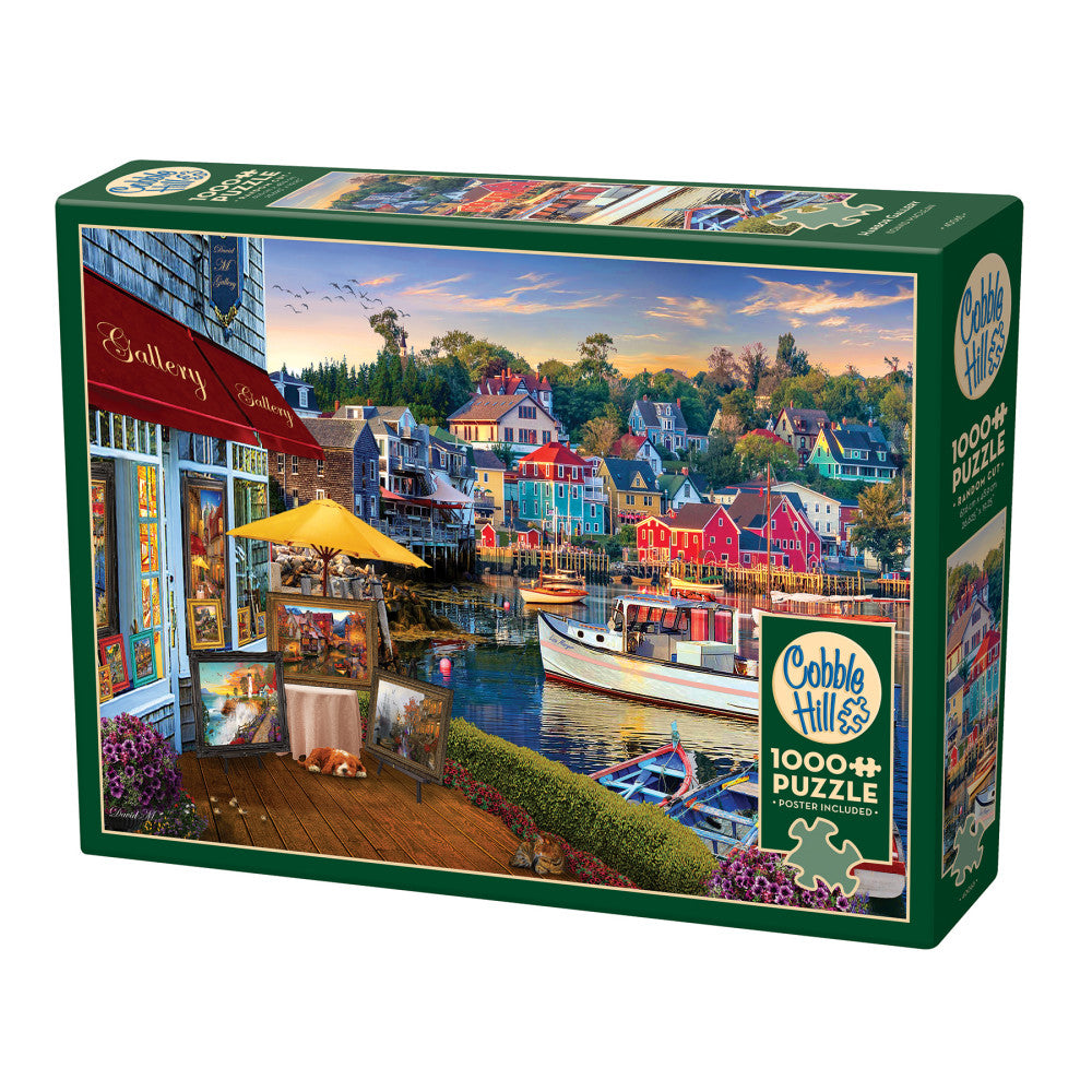 Cobble Hill 1000 Piece Puzzle: Harbor Gallery - Eco-Friendly Jigsaw with Reference Poster