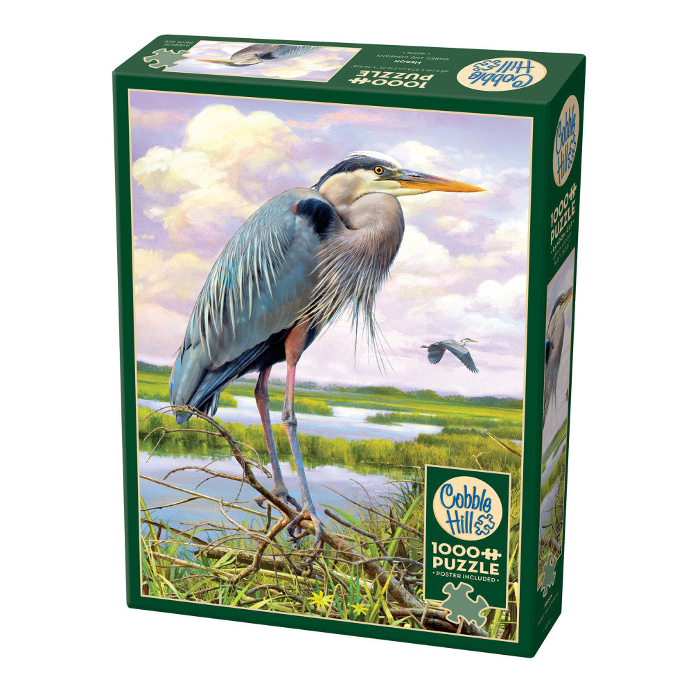 Cobble Hill 1000 Piece Heron Puzzle with Reference Poster, Eco-Friendly