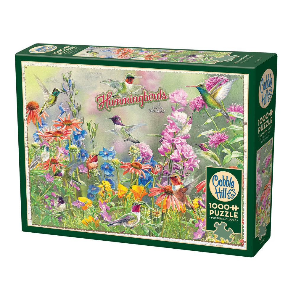 Cobble Hill 1000 Piece Hummingbirds Puzzle with Reference Poster