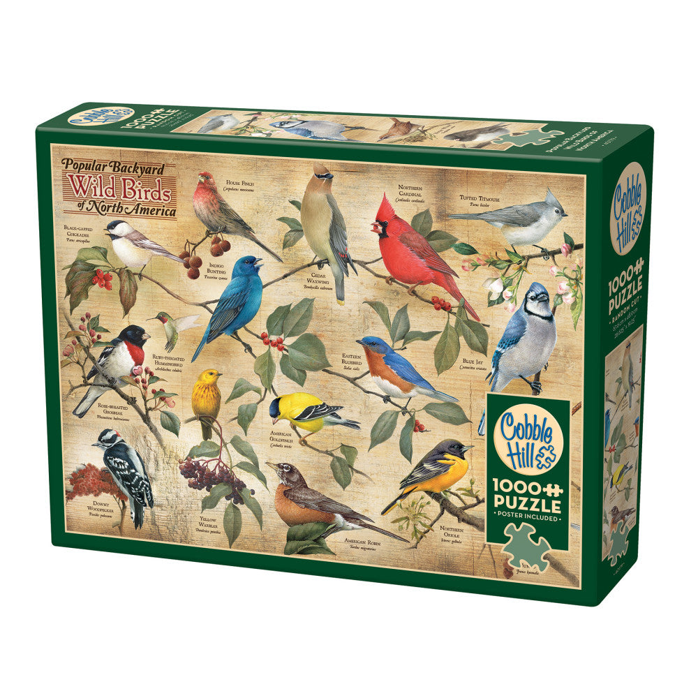 Cobble Hill 1000 Piece Puzzle: Backyard Wild Birds of North America