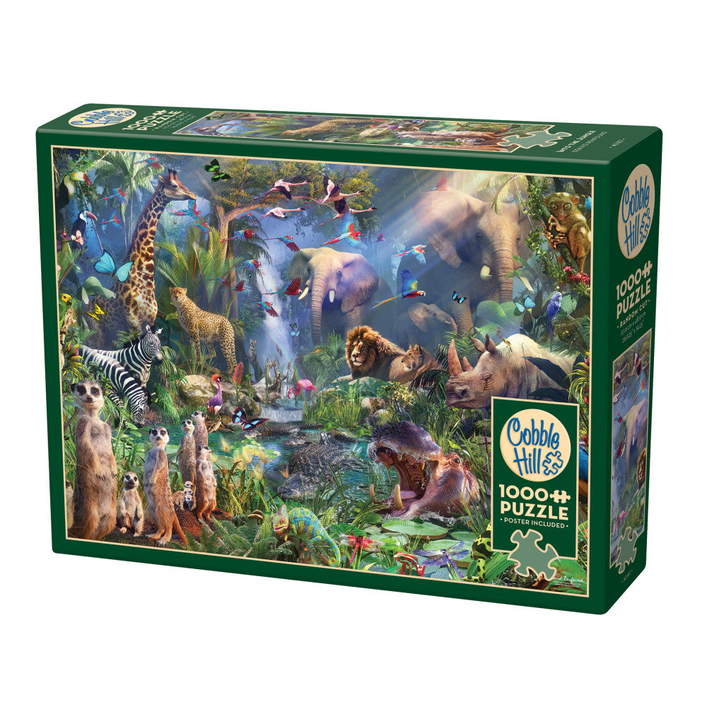 Cobble Hill Into the Jungle 1000-Piece Jigsaw Puzzle - Eco-Friendly