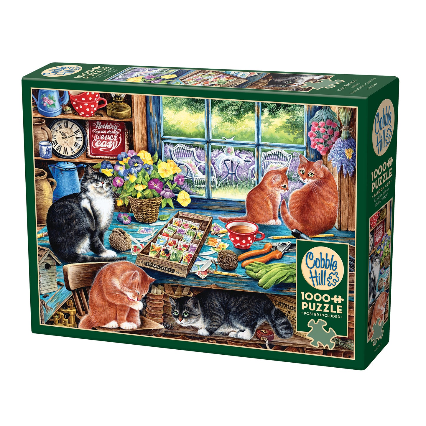 Cobble Hill Cats Retreat 1000 Piece Puzzle - Eco-Friendly Jigsaw