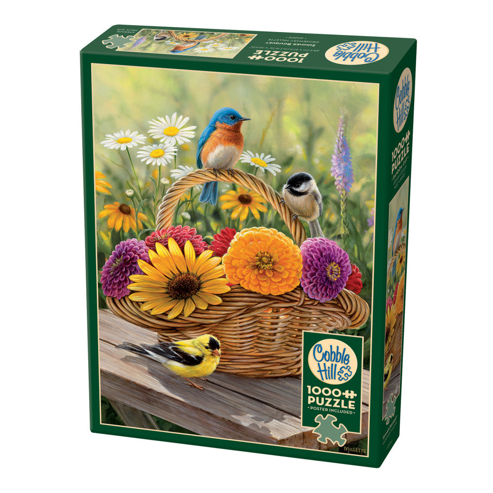 Cobble Hill Summer Bouquet 1000 Piece Jigsaw Puzzle - Earth Friendly Materials