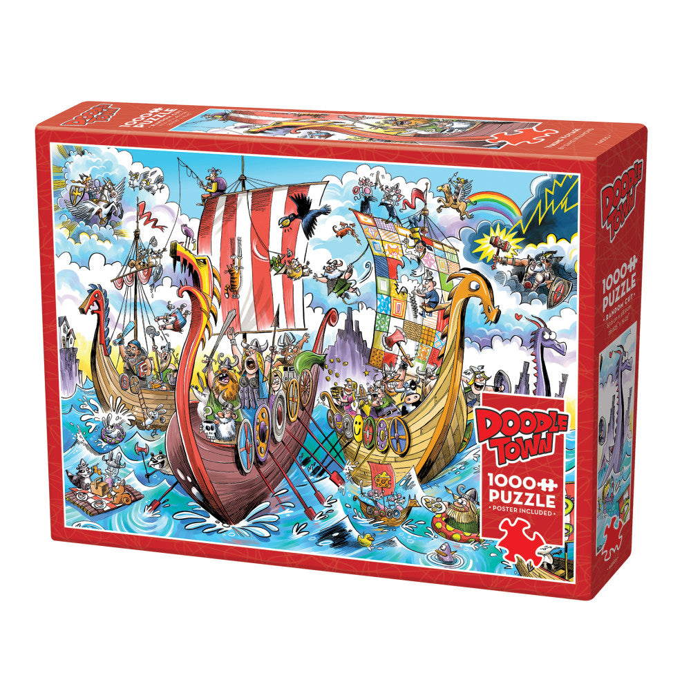 Cobble Hill DoodleTown: Viking Voyage - 1000 Piece Puzzle