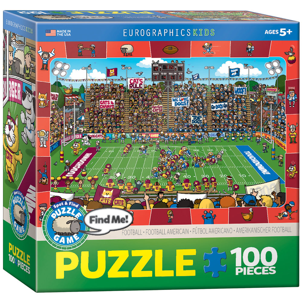 Eurographics Spot & Find Football Jigsaw Puzzle - 100 pc