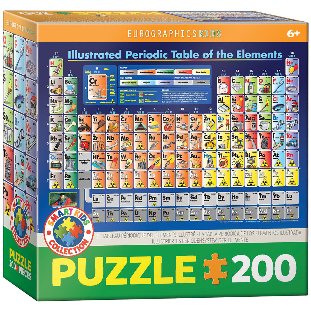 Eurographics Illustrated Periodic Table - 200 pc Educational Jigsaw Puzzle