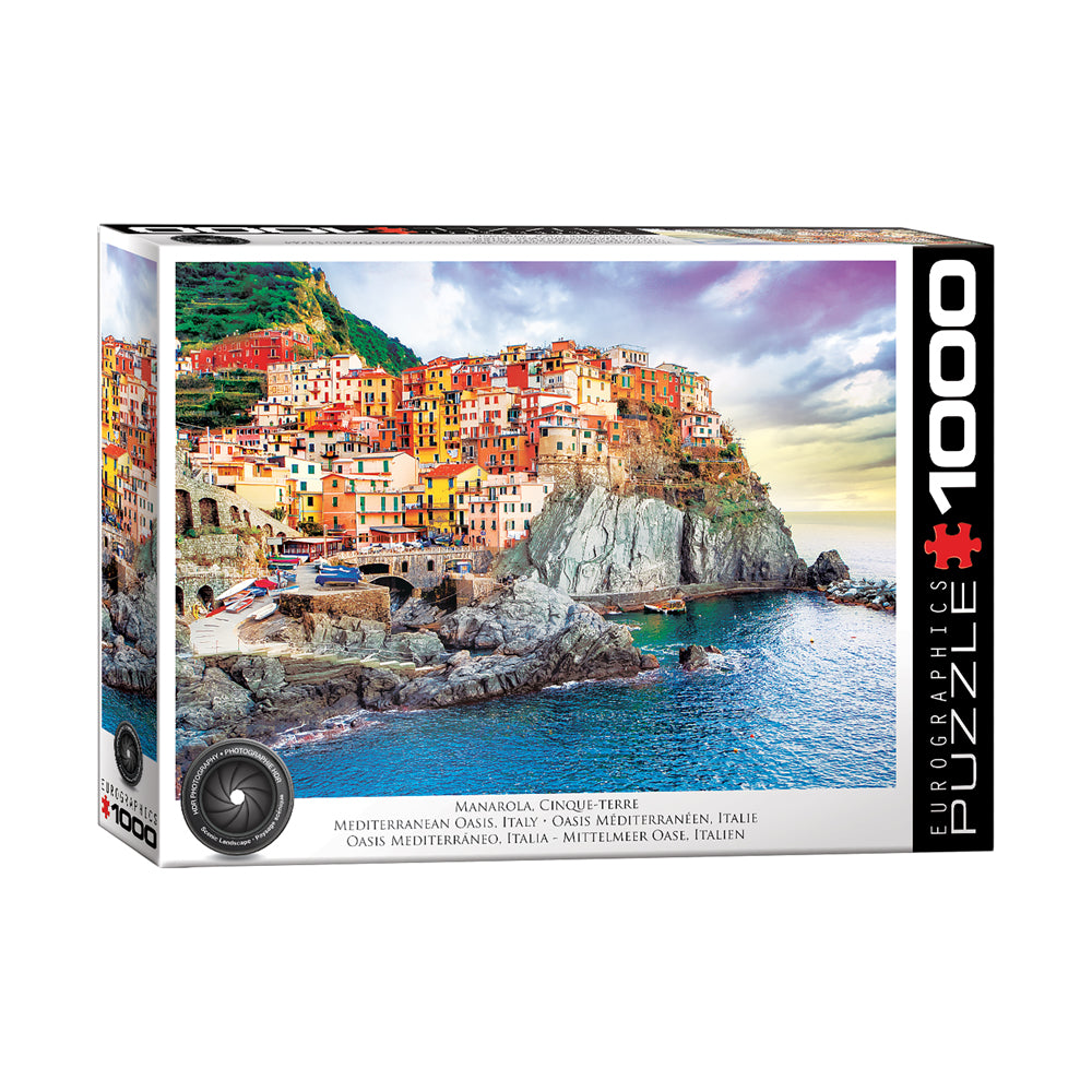 Eurographics Manarola, Cinque-Terre Mediterranean Oasis Jigsaw Puzzle - 1000 pc