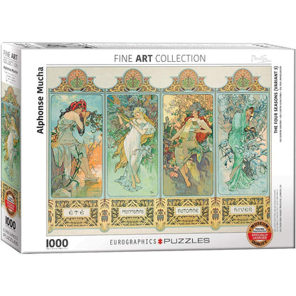 Eurographics: Four Seasons by Alphonse Maria Mucha - 1000 Piece Puzzle