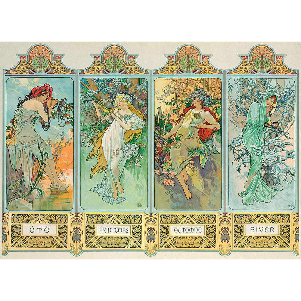 Eurographics: Four Seasons by Alphonse Maria Mucha - 1000 Piece Puzzle