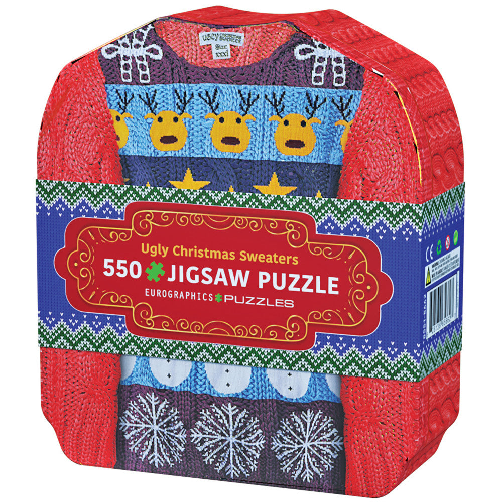 Eurographics: Puzzle Tin: Ugly Christmas Sweaters - 550 Piece Jigsaw