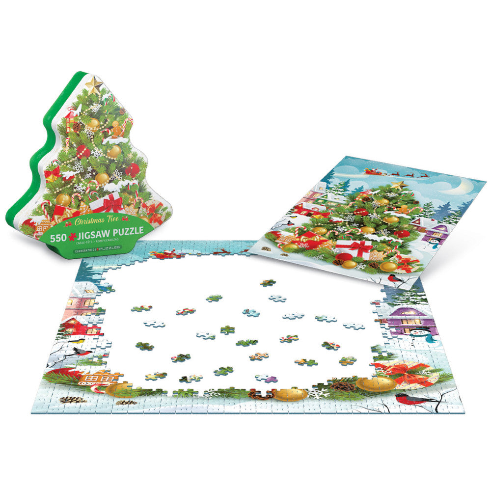 Eurographics: Puzzle Tin: Christmas Tree - 550 Piece Jigsaw