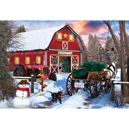 Eurographics: Puzzle Tin: Christmas Barn - 550 Piece Jigsaw