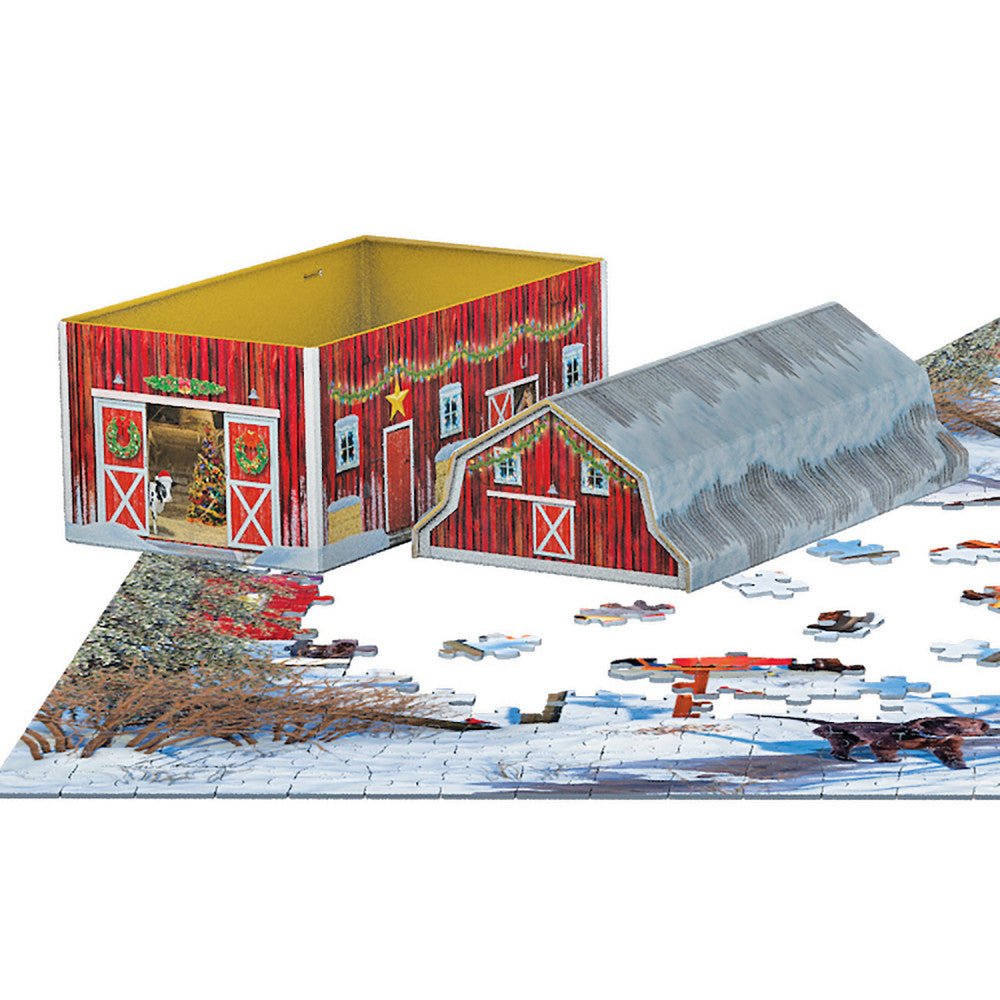 Eurographics: Puzzle Tin: Christmas Barn - 550 Piece Jigsaw