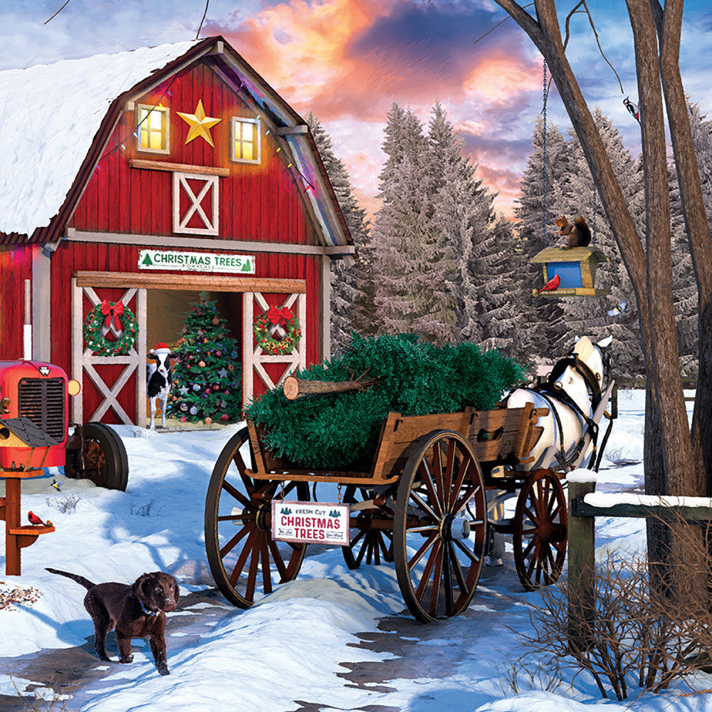 Eurographics: Puzzle Tin: Christmas Barn - 550 Piece Jigsaw