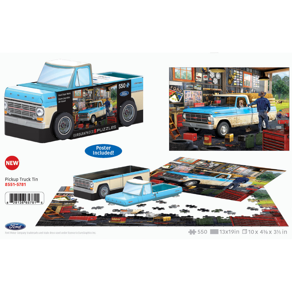 Eurographics: Puzzle Tin: Hard Days Work Ford Pick-Up - 550 Piece Jigsaw