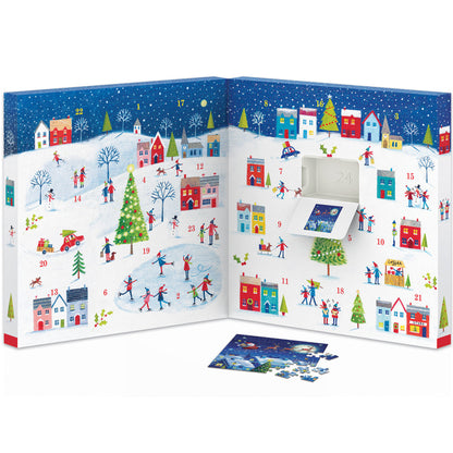 Eurographics: Puzzle Advent Calendar: Christmas Town - 24 Daily Unique Individual Jigsaws