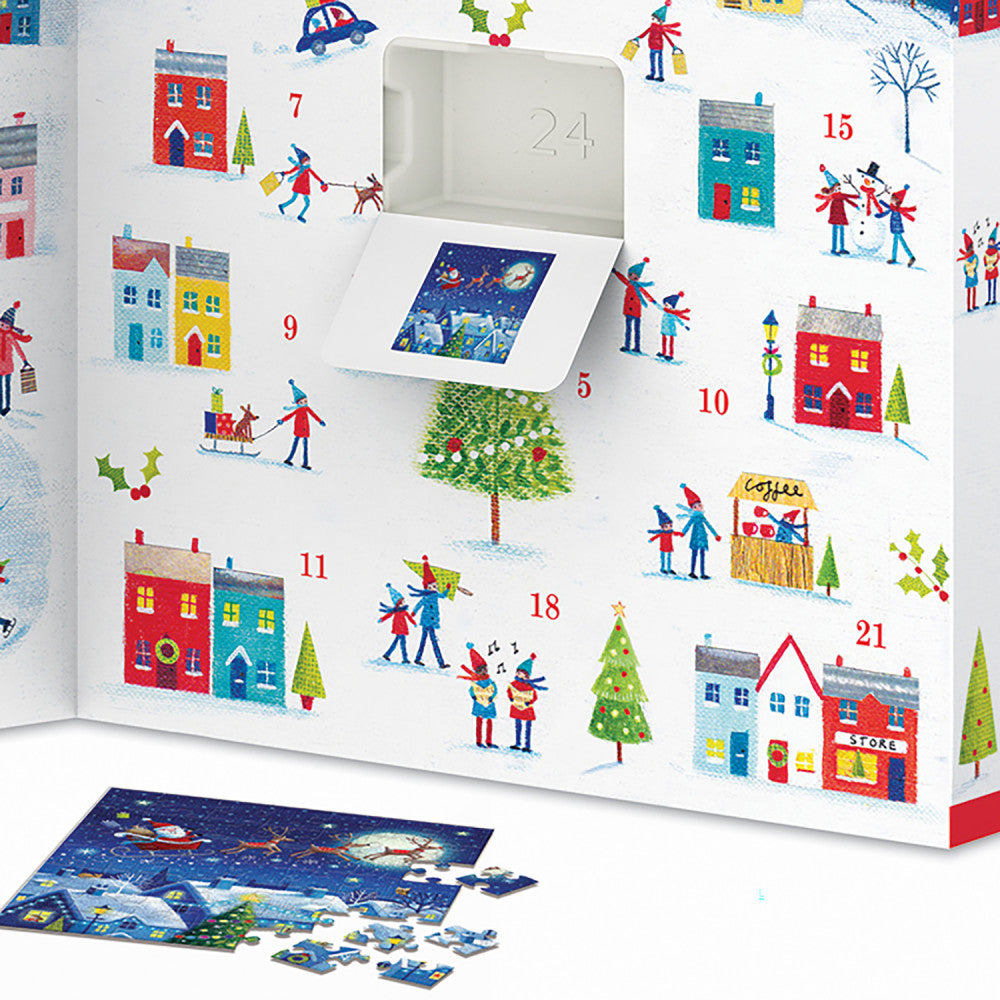 Eurographics: Puzzle Advent Calendar: Christmas Town - 24 Daily Unique Individual Jigsaws