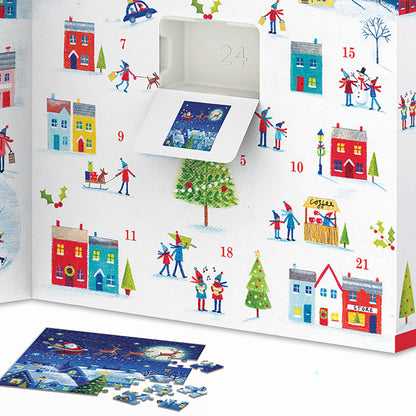 Eurographics: Puzzle Advent Calendar: Christmas Town - 24 Daily Unique Individual Jigsaws