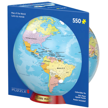 Eurographics: Puzzle Tin: World Map - 550 Piece Jigsaw