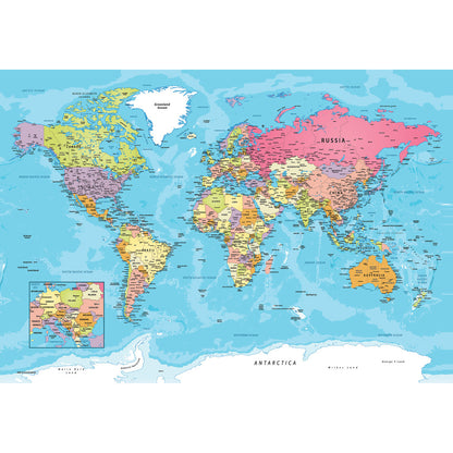 Eurographics: Puzzle Tin: World Map - 550 Piece Jigsaw