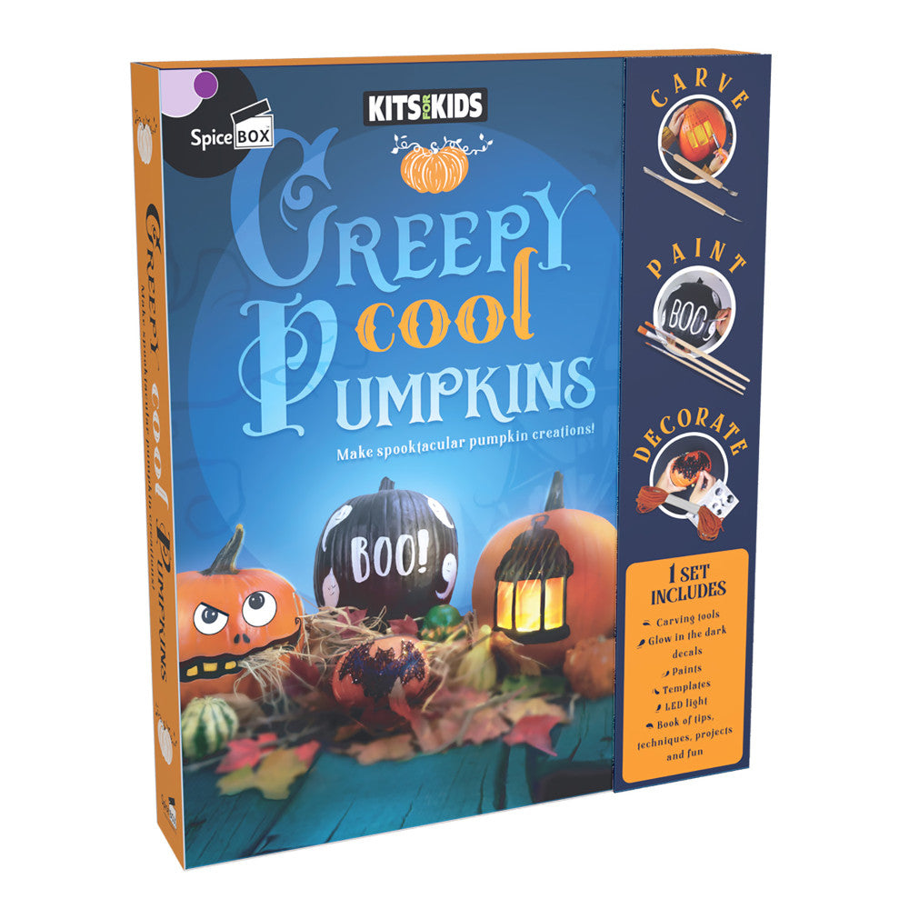 SpiceBox Kids Creepy Cool Pumpkins Carving and Painting Kit