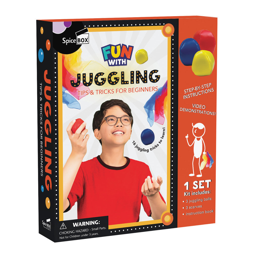 SpiceBox Beginner's Juggling Kit with Handkerchiefs and Balls