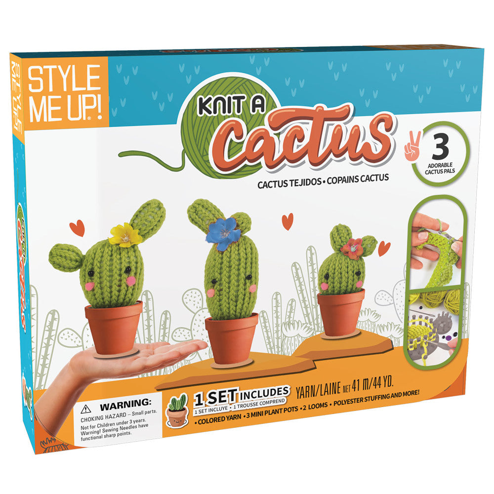 Style Me Up Knit a Cactus DIY Knitting Kit for Kids