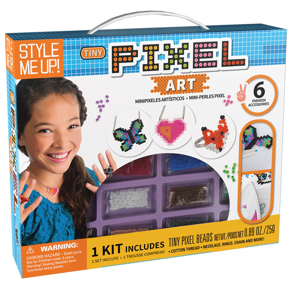 Style Me Up Tiny Pixel Art DIY Accessory Kit for Kids