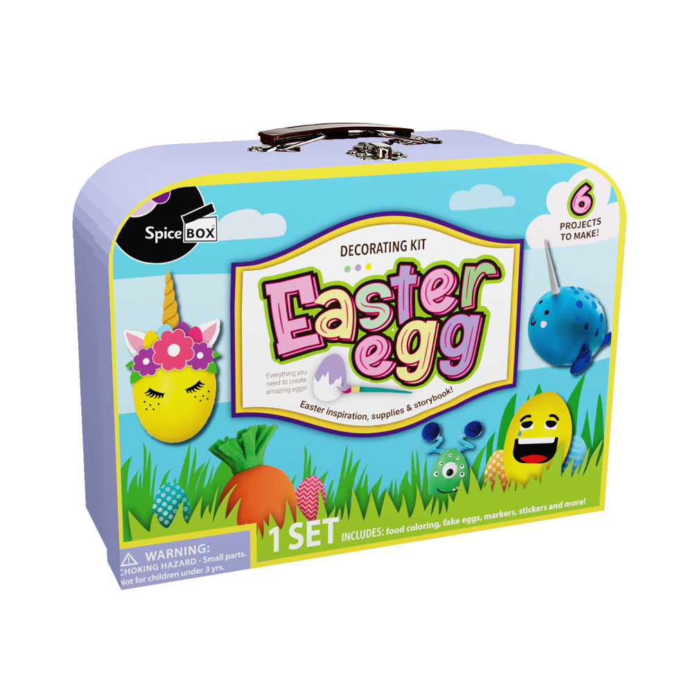 SpiceBox Suitcase Easter Egg Art Kit - Creative Easter Crafts Set