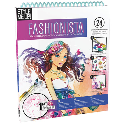 Style Me Up Fashionista Watercolor Fashion Design Kit