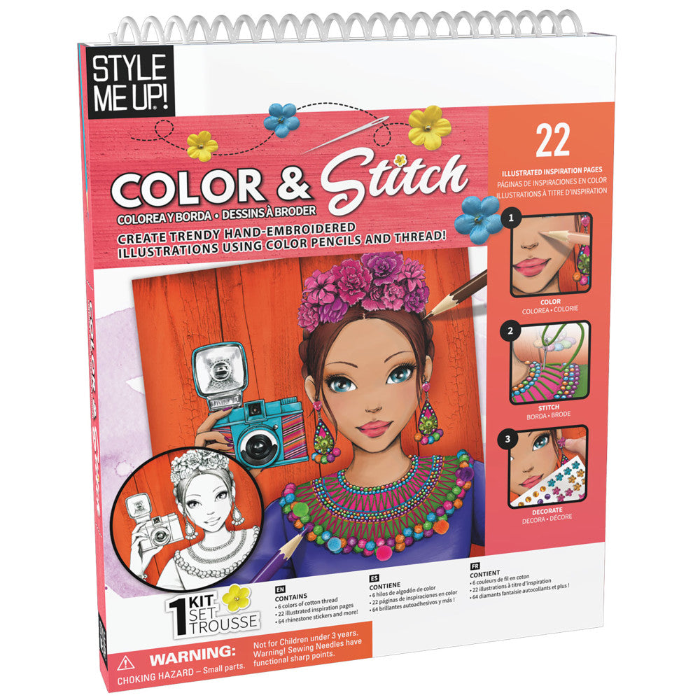 Style Me Up Color & Stitch Creative Art Kit for Kids