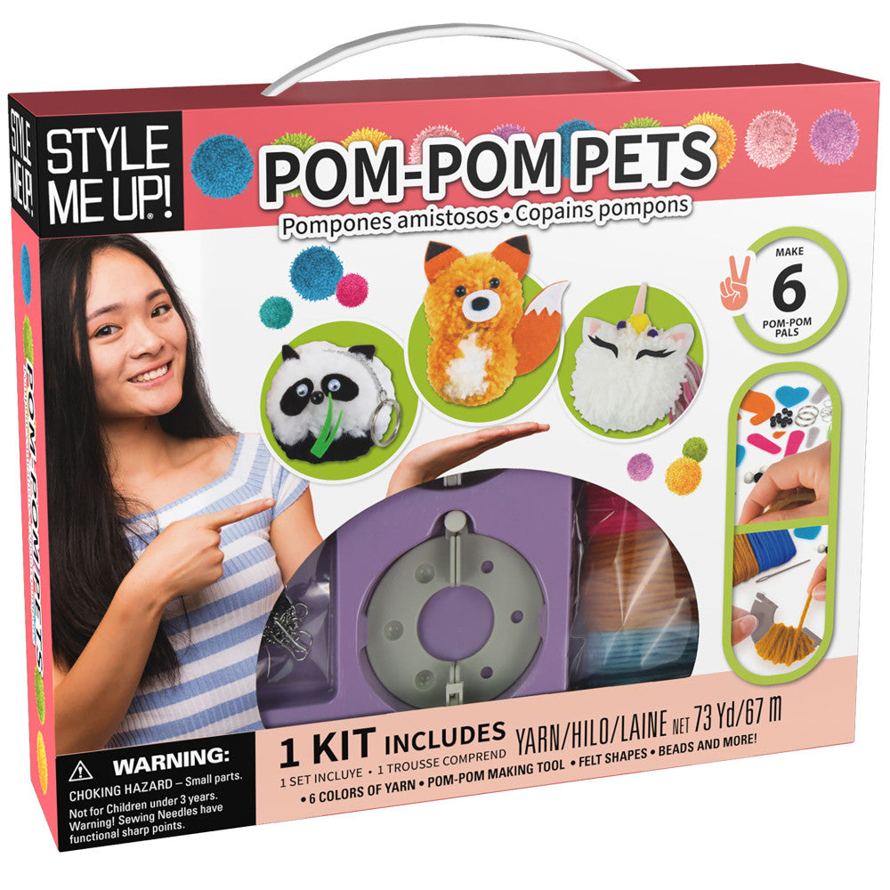 Style Me Up Pom Pom Pets DIY Yarn Crafting Kit for Kids