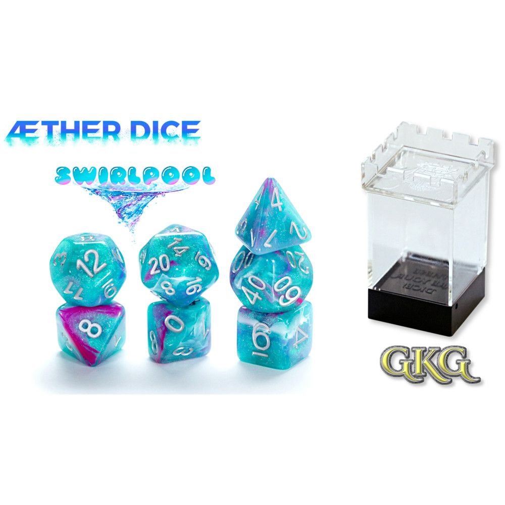 Aether Dice Swirlpool Deluxe Resin Dice Set