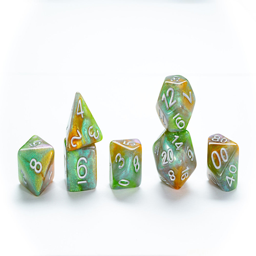 Aether Dice Ork York Swirled Color Fantasy Role-Playing Dice Set