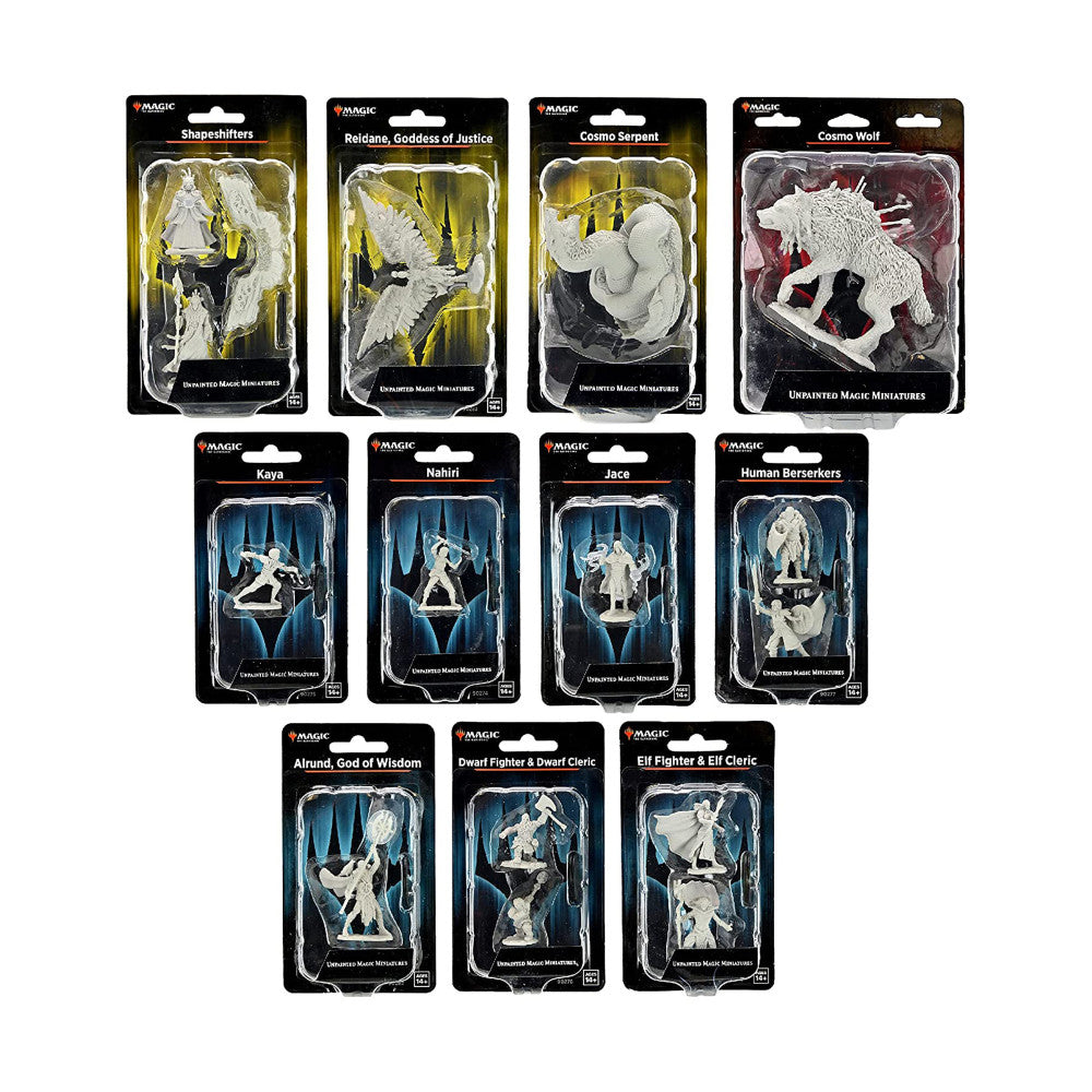 Magic the Gathering Wave 14 Unpainted Miniatures Bundle Featuring Iconic Characters