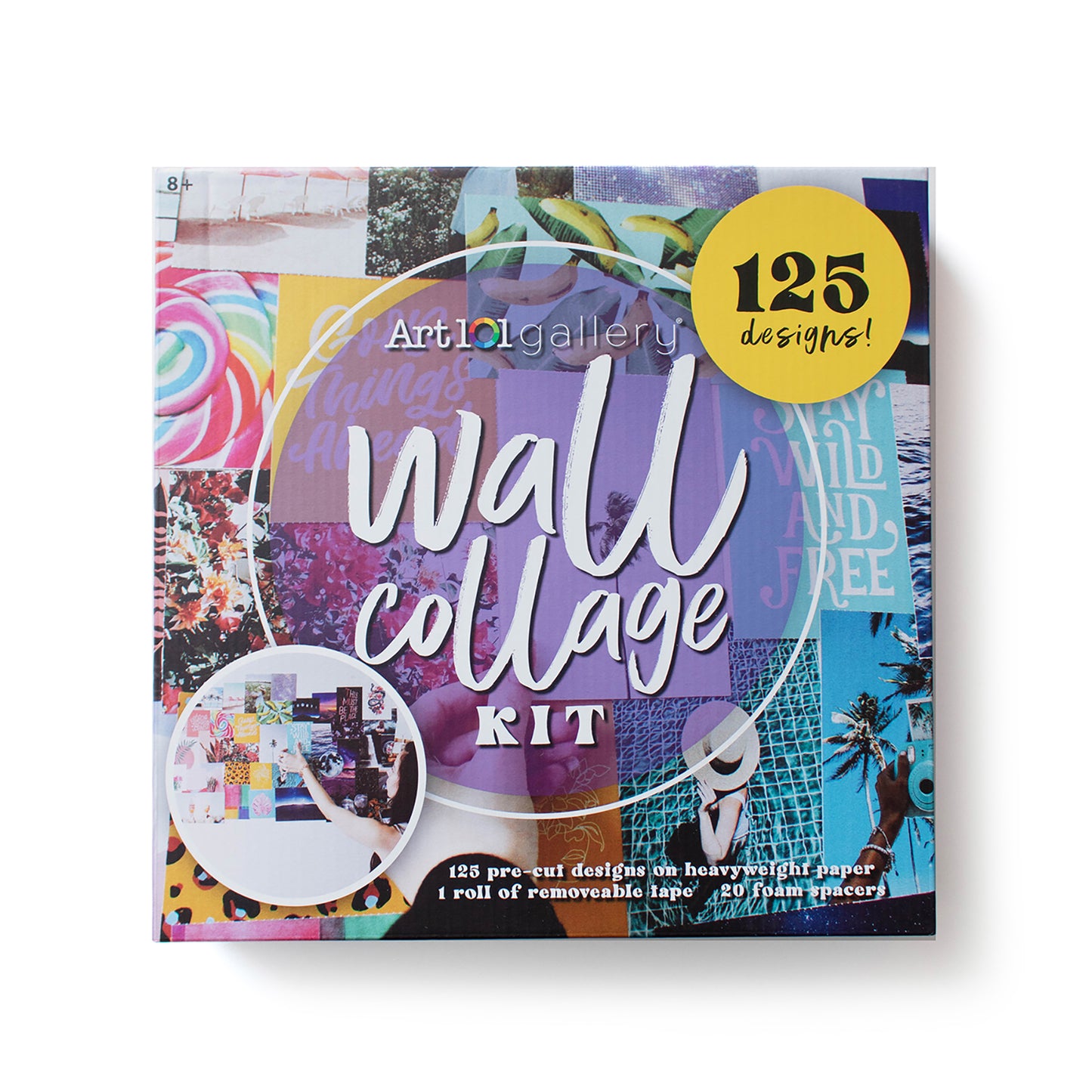 Art 101 Trendy Wall Collage Kit - 125 Piece Design Set