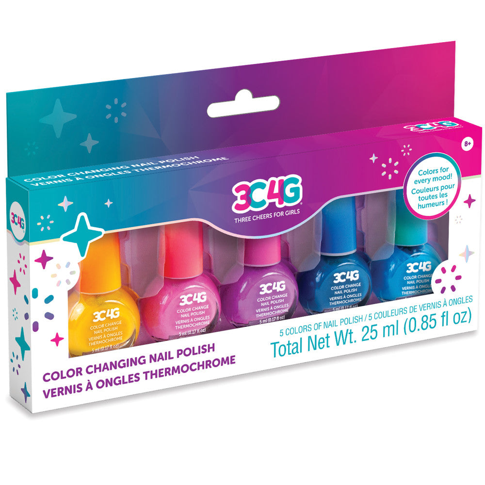 3C4G Magical Mood Color Changing Nail Polish Kit - Vibrant Multi-Color Set