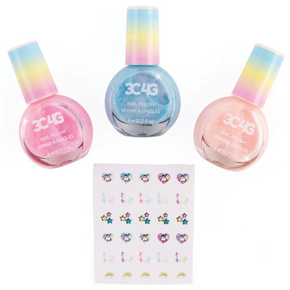 3C4G Unicorn Shimmer Trio Nail Polish Set - Pastel Holographic Shades