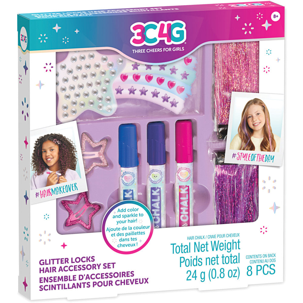 3C4G: Imagination Land Glitter Locks Hair Accessory Set - 8pcs