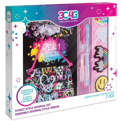 Three Cheers For Girls Street Style Graffiti Hoodie Journal Set with Gel Pens