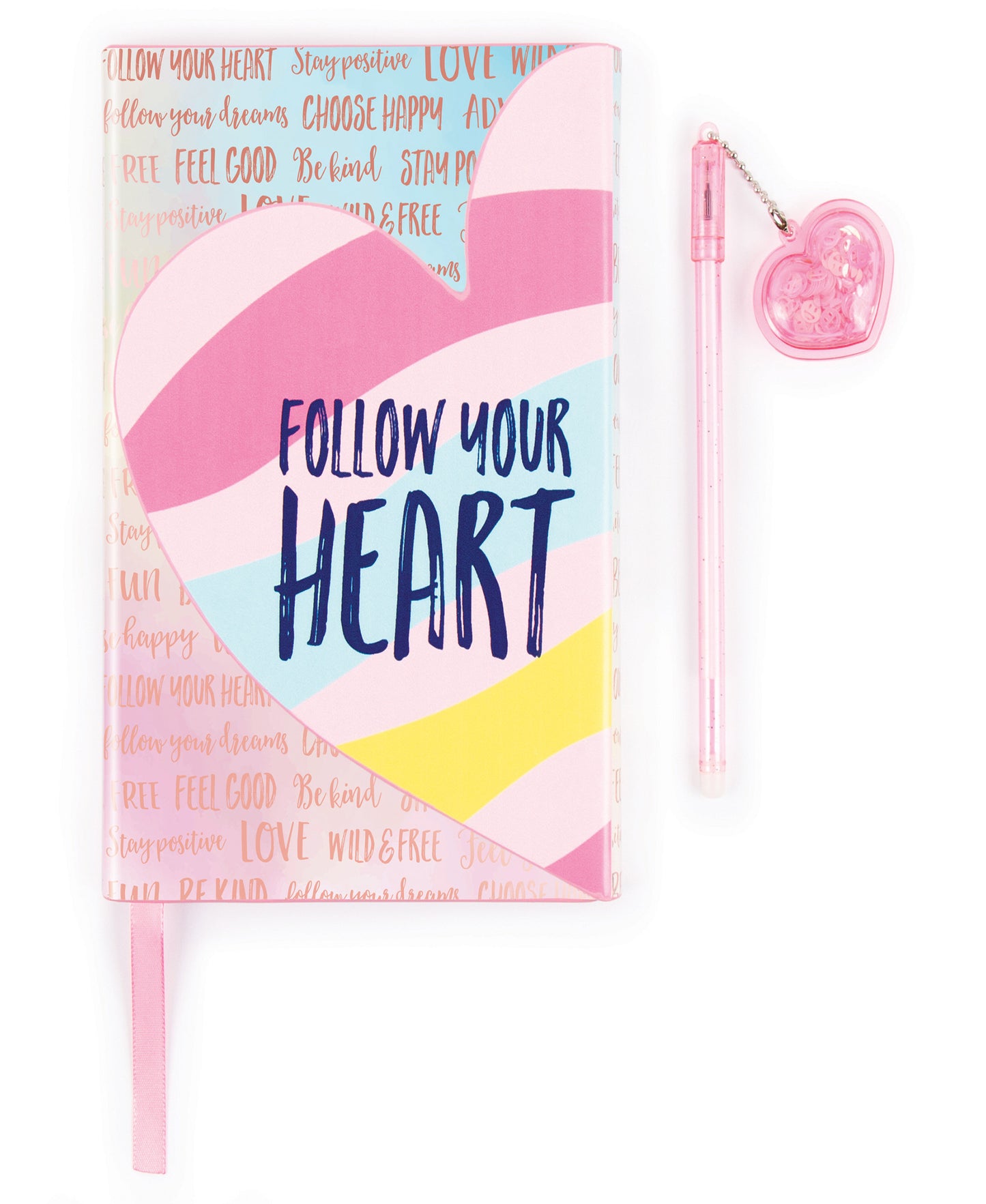 Three Cheers For Girls - Follow Your Heart - Heart-Themed Journal and Pen Set