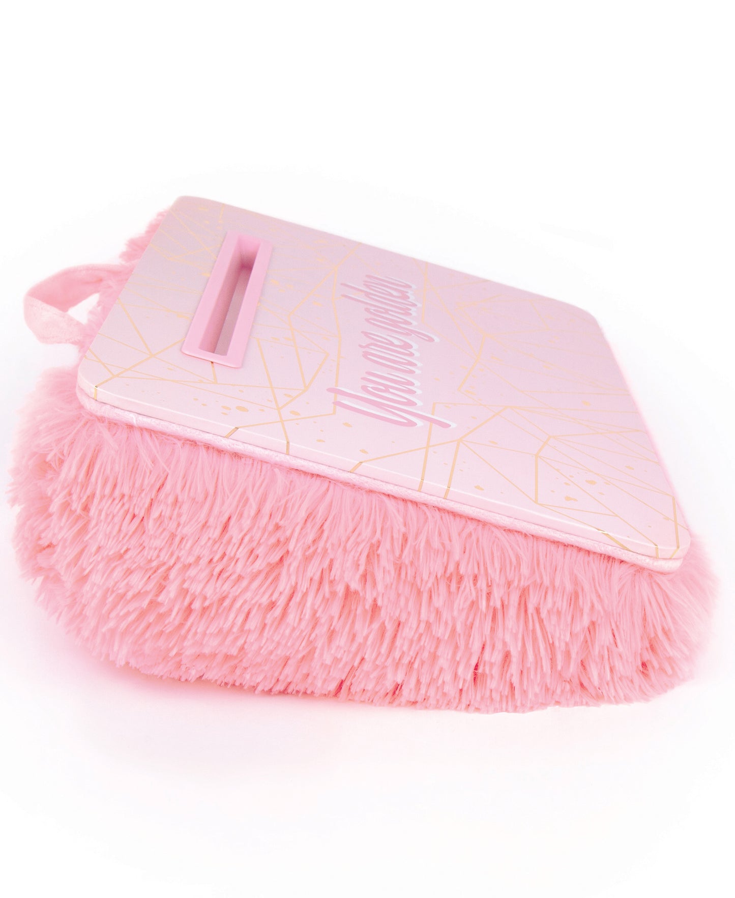 Three Cheers For Girls Deluxe Fur Lap Desk - Pink & Gold