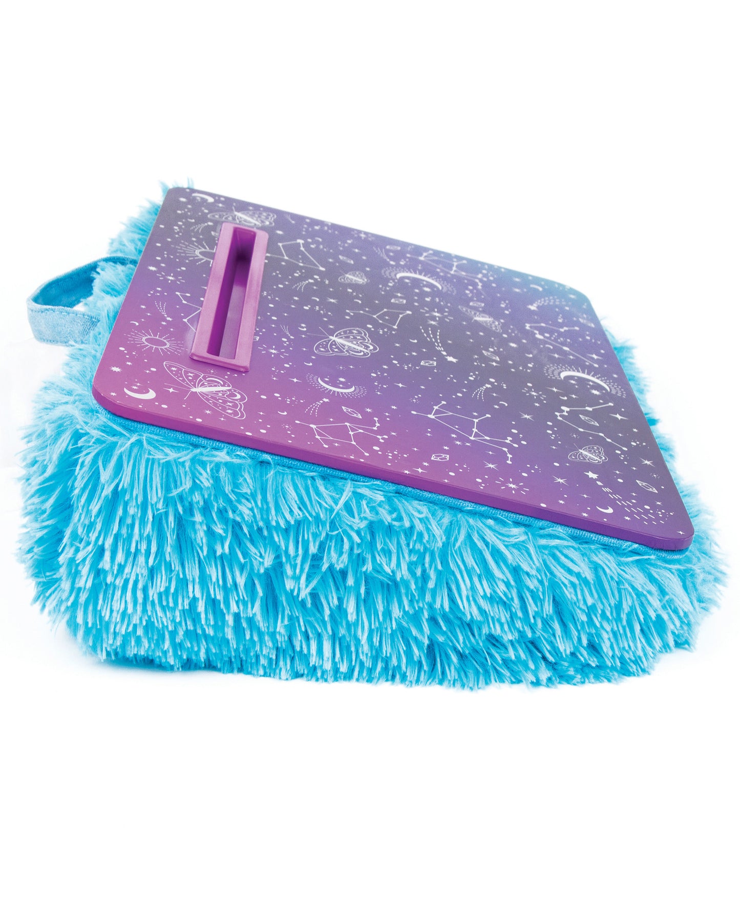 Three Cheers For Girls Celestial Deluxe Fur Lap Desk - Night Sky Blue